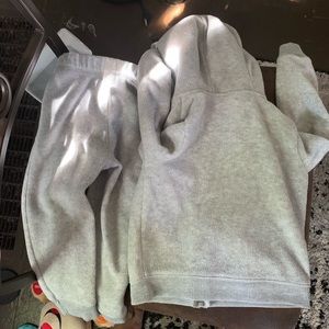 2 piece toddler sweat suit with bear ears